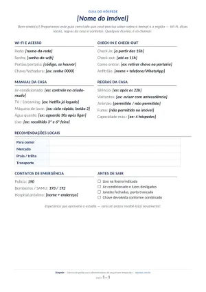 Prévia: Guia Digital do Hóspede